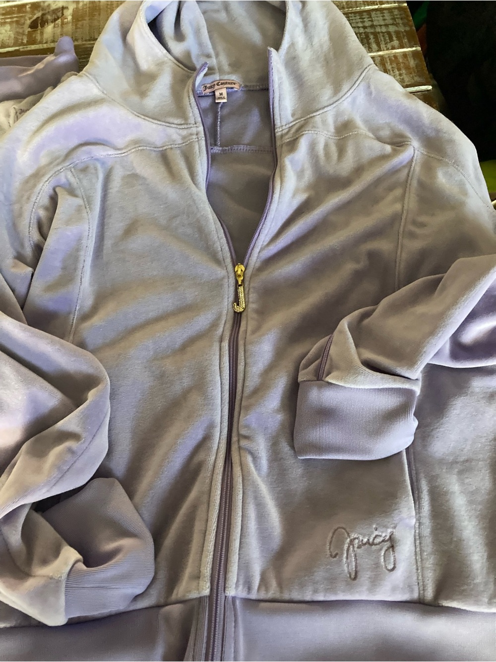 Juicy Couture Lavender Velour Lounge Set - Picture 2 of 6